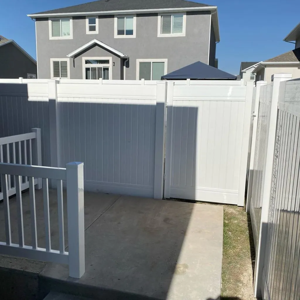 Vinyl Railing Installation in Utah County, Utah completed by Frontier Fence