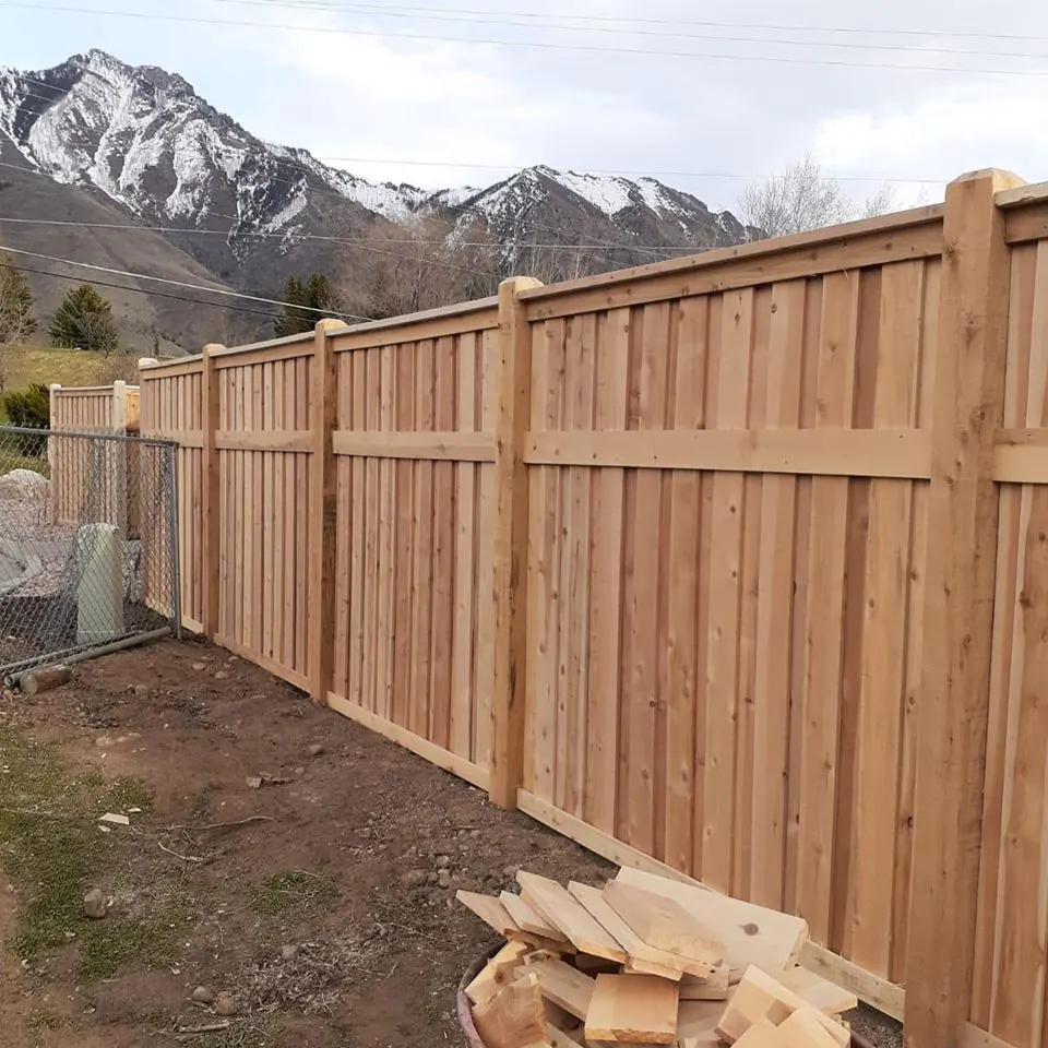 Wood Fence Installation in Utah County, Utah completed by Frontier Fence