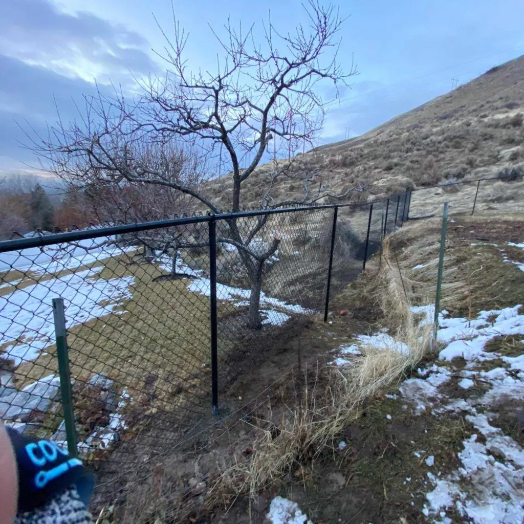 Chain-Link Fence Installation in Pleasant Grove, Utah completed by Frontier Fence