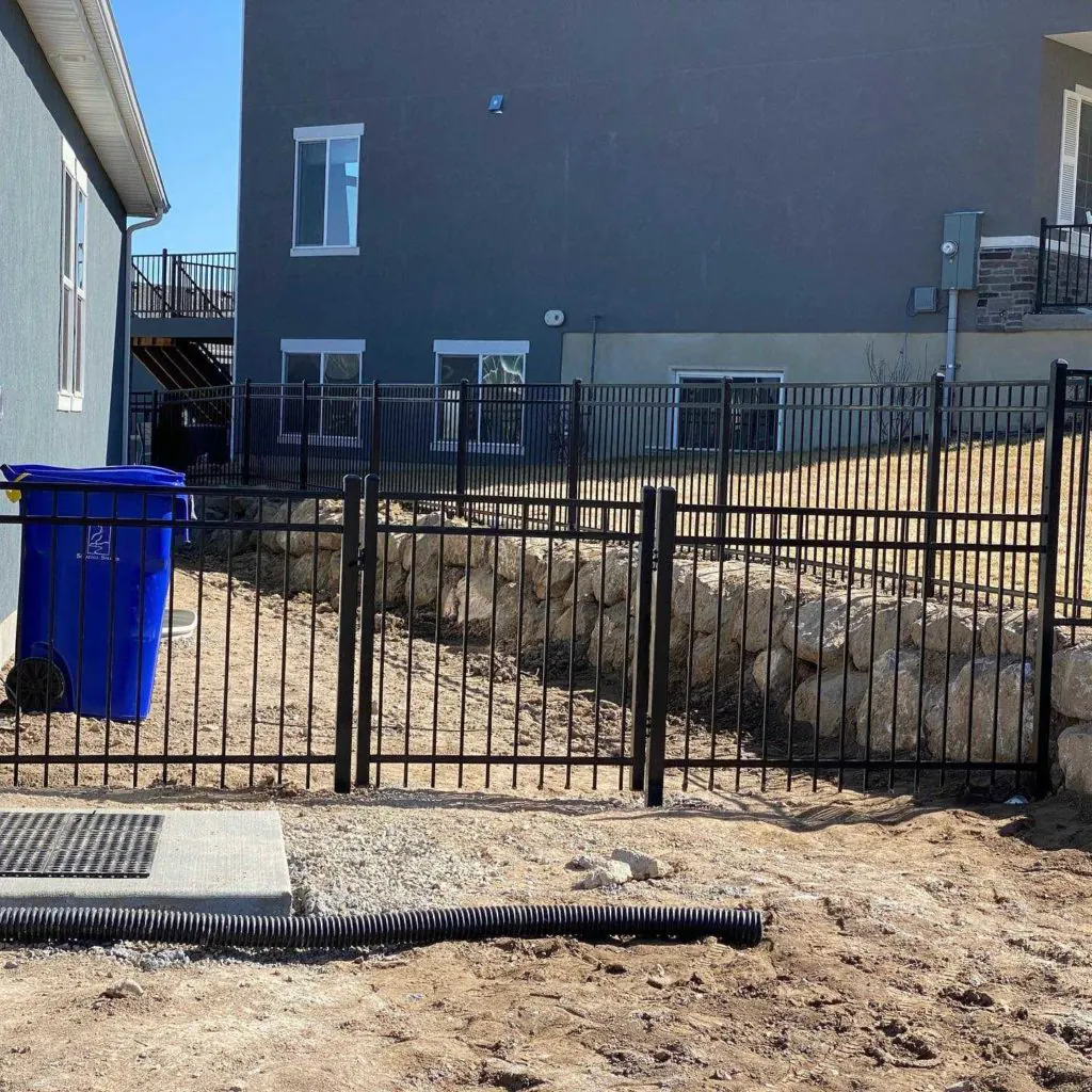 Ornamental Iron Fence Installation in Saratoga Springs, Utah completed by Frontier Fence