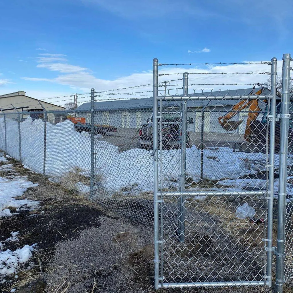 Commercial Security Fence Installation in Tremonton, Utah completed by Frontier Fence