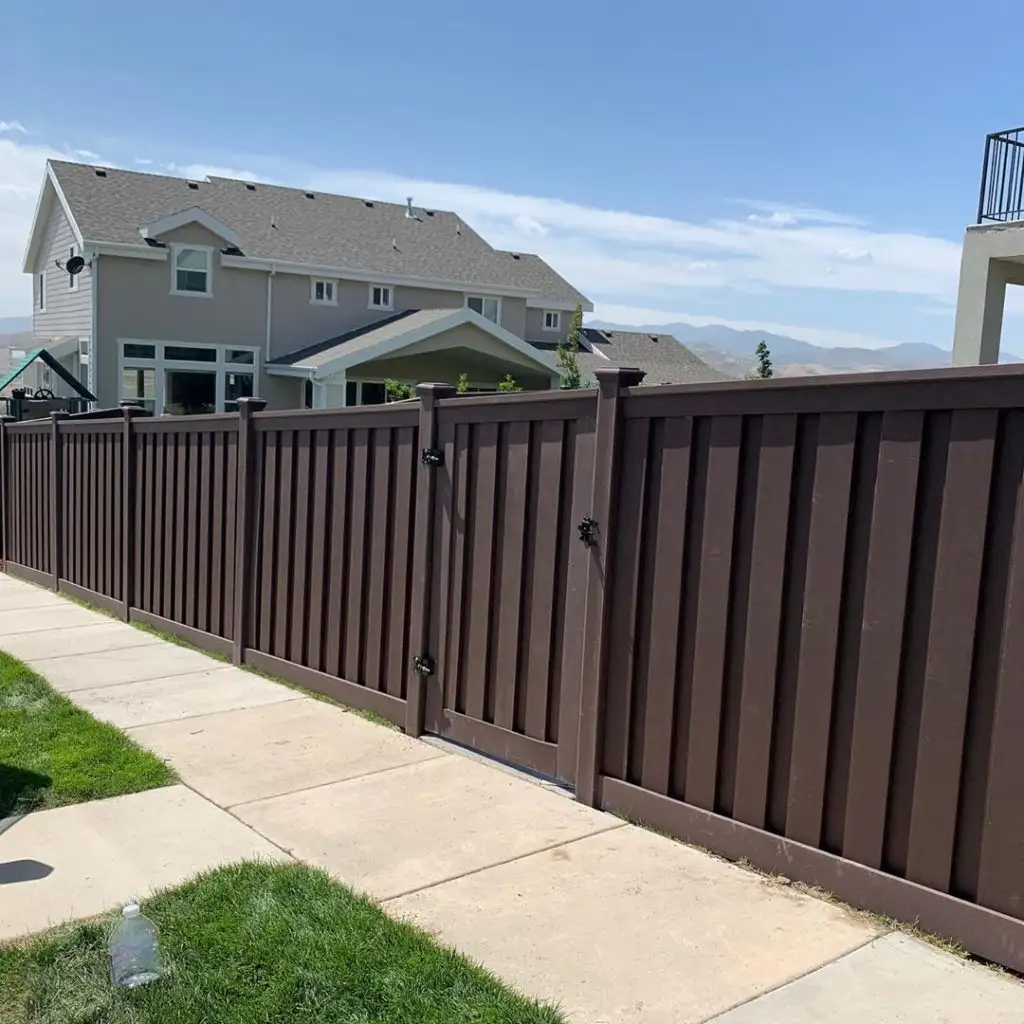 Trex Composite Fence Installation in Lehi, Utah completed by Frontier Fence