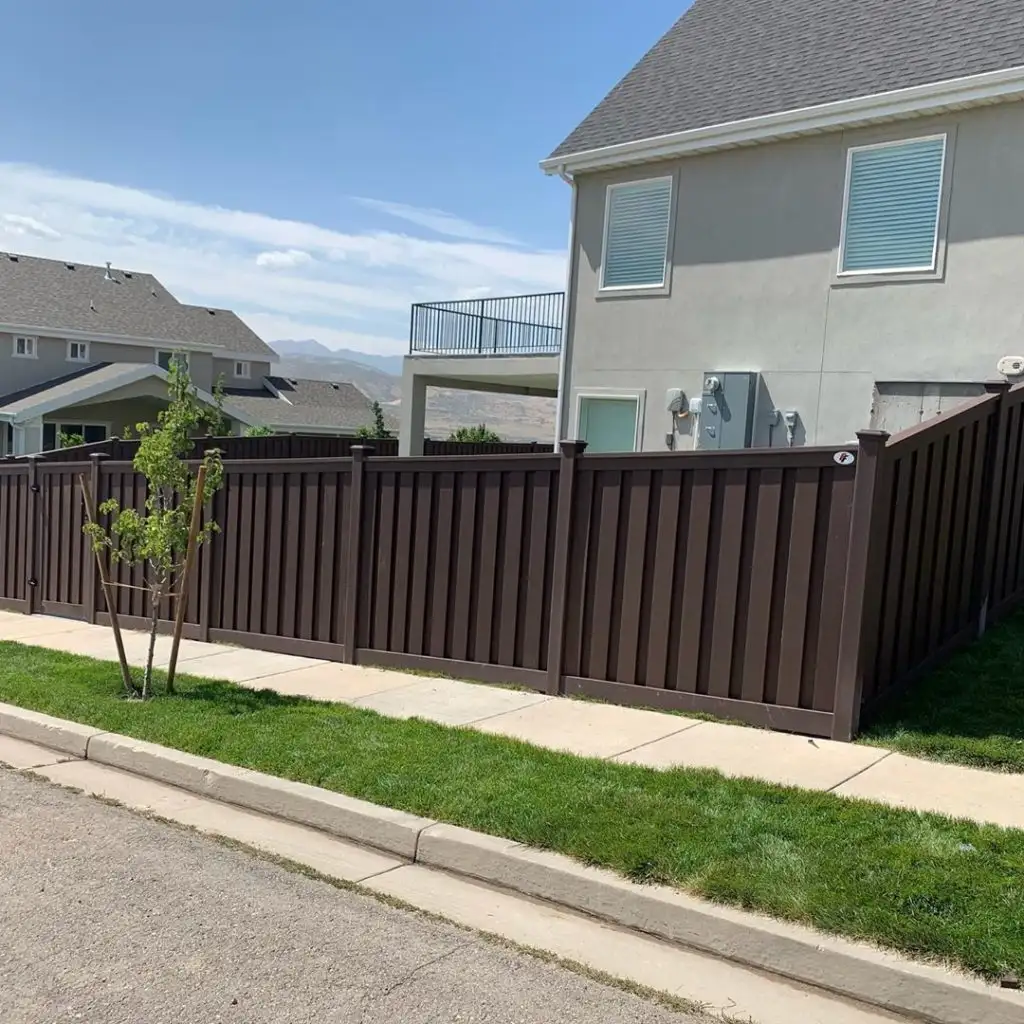 Trex Composite Fence Installation in Lehi, Utah completed by Frontier Fence