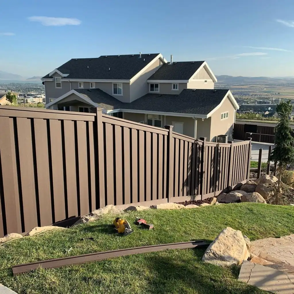 Trex Composite Fence Installation in Lehi, Utah completed by Frontier Fence