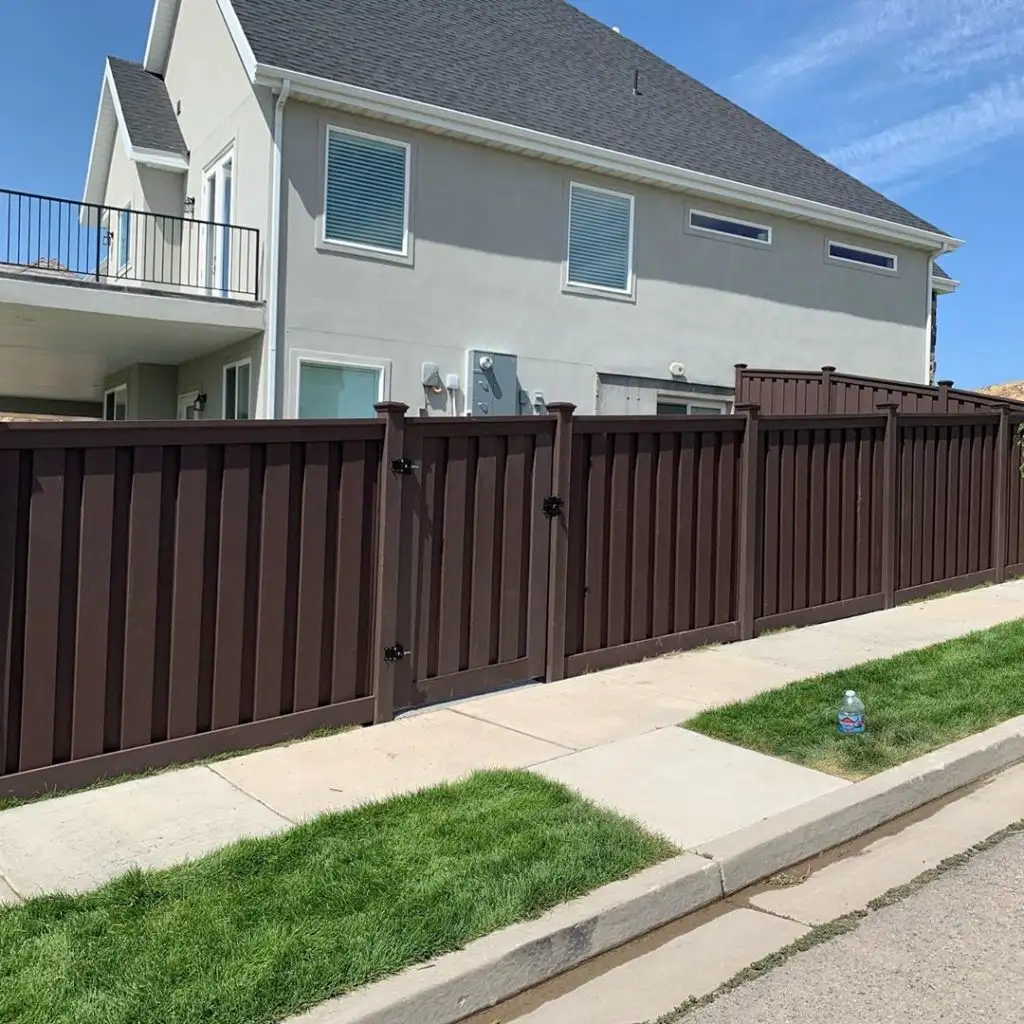 Trex Composite Fence Installation in Lehi, Utah completed by Frontier Fence