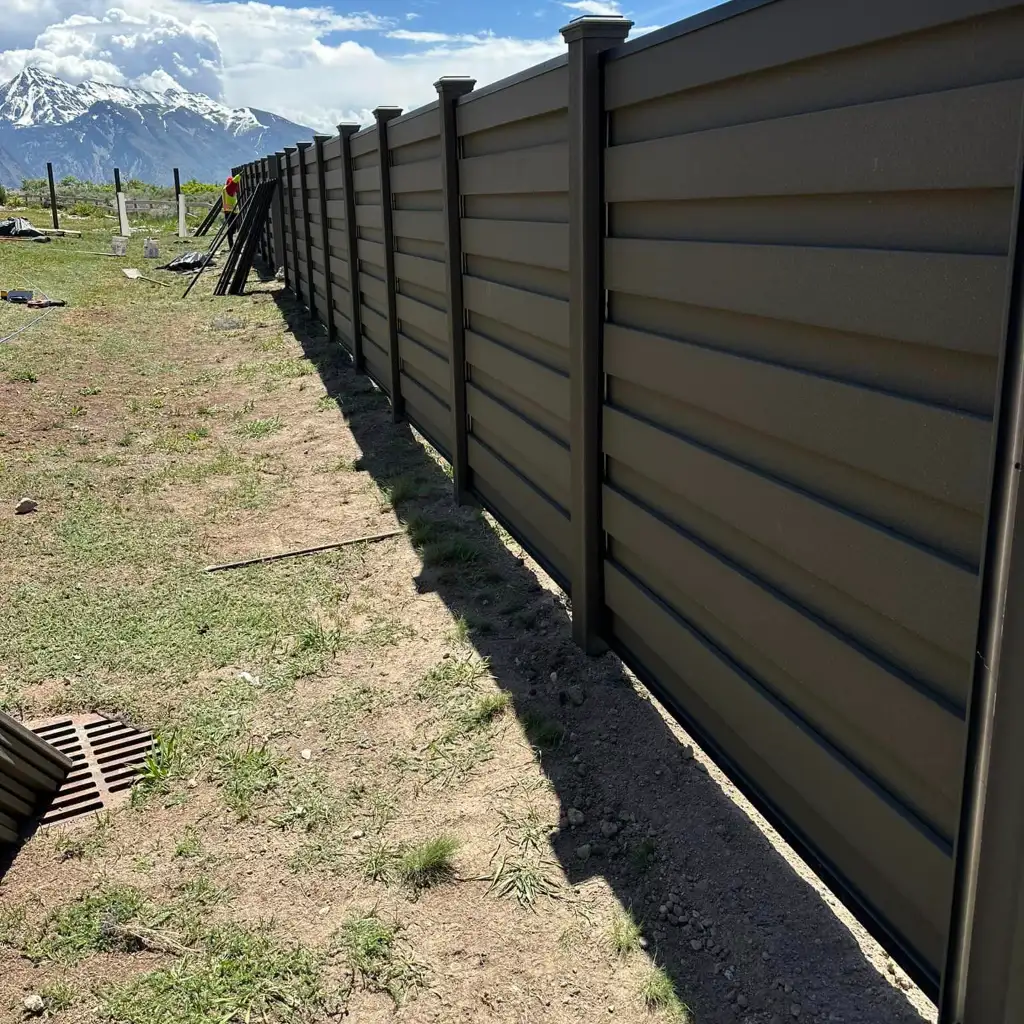 Trex Composite Fence Installation in Utah County, Utah completed by Frontier Fence