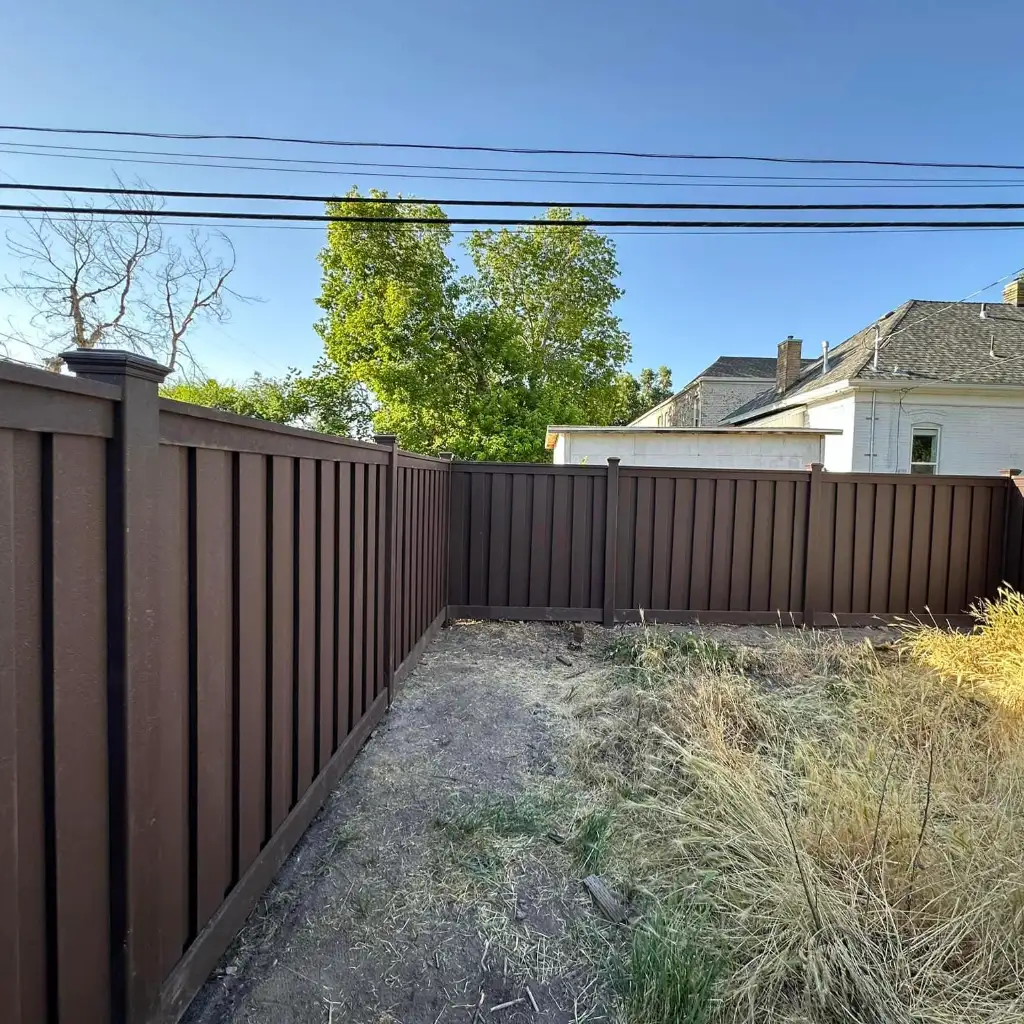 Trex Composite Fence Installation in Utah County, Utah completed by Frontier Fence