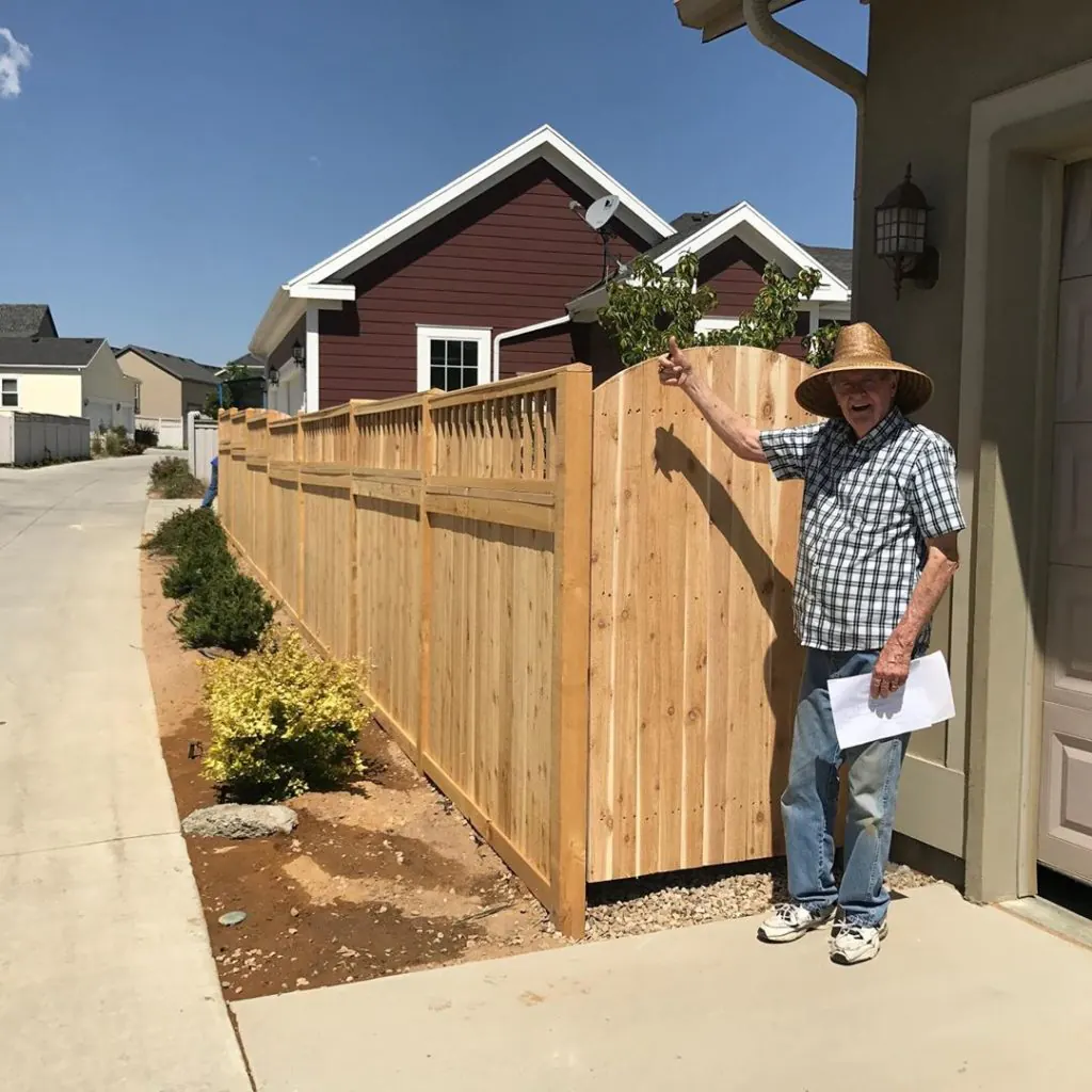 Wood Fence Installation in South Jordan, Utah completed by Frontier Fence