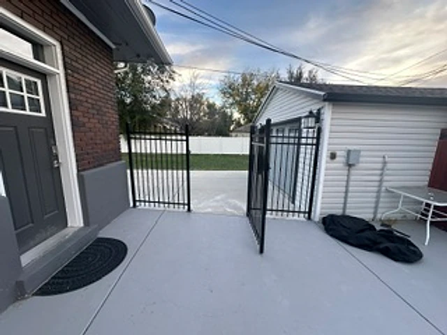Detached-garage iron access installed at a Utah property